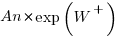 An*exp(W^+)