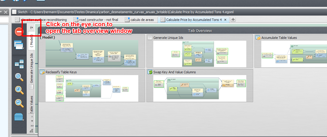 Local Submodel Overview Button